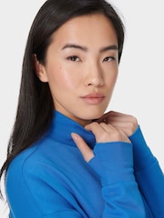 Sweaty Betty Blue After Class Funnel Neck Sweatshirt - Image 5 of 7