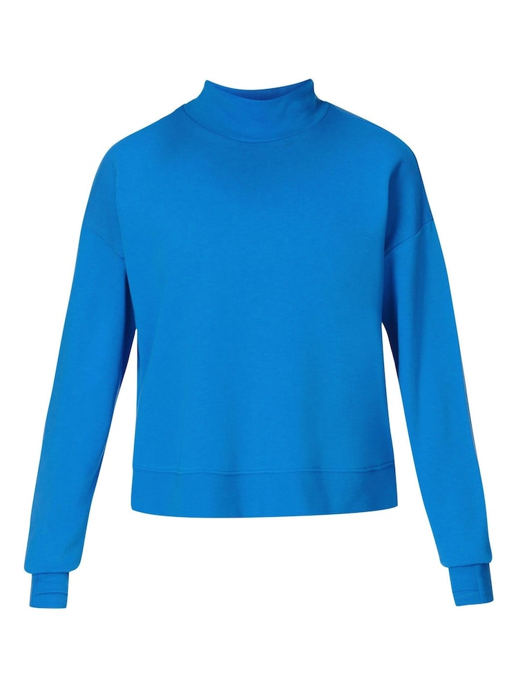 Sweaty Betty Blue After Class Funnel Neck Sweatshirt - Image 7 of 7