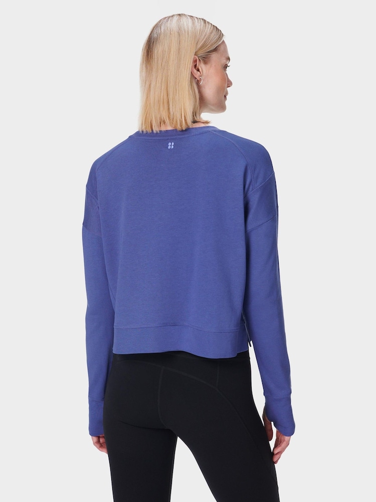 Sweaty Betty Blue After Class Crop Sweatshirt - Image 2 of 7