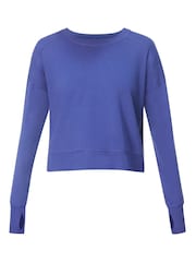 Sweaty Betty Blue After Class Crop Sweatshirt - Image 7 of 7