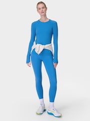 Sweaty Betty Denim Blue Full Length Power Workout Leggings - Image 4 of 8