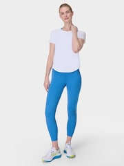 Sweaty Betty Denim Blue Full Length Power Workout Leggings - Image 6 of 8