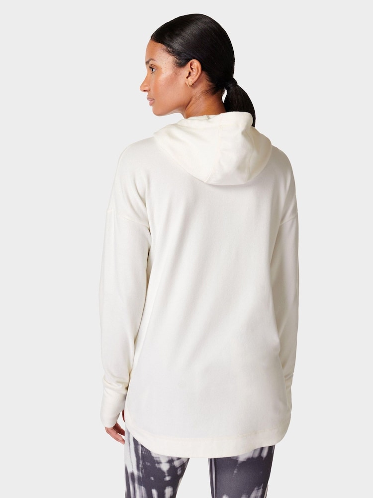 Sweaty Betty White Escape Luxe Fleece Hoodie - Image 5 of 8