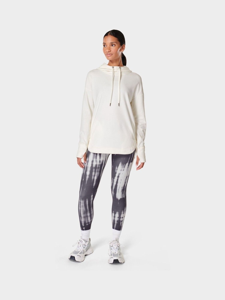 Sweaty Betty White Escape Luxe Fleece Hoodie - Image 6 of 8
