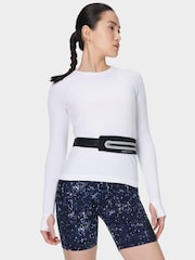 Sweaty Betty Blue Power 6" Biker Shorts - Image 1 of 8