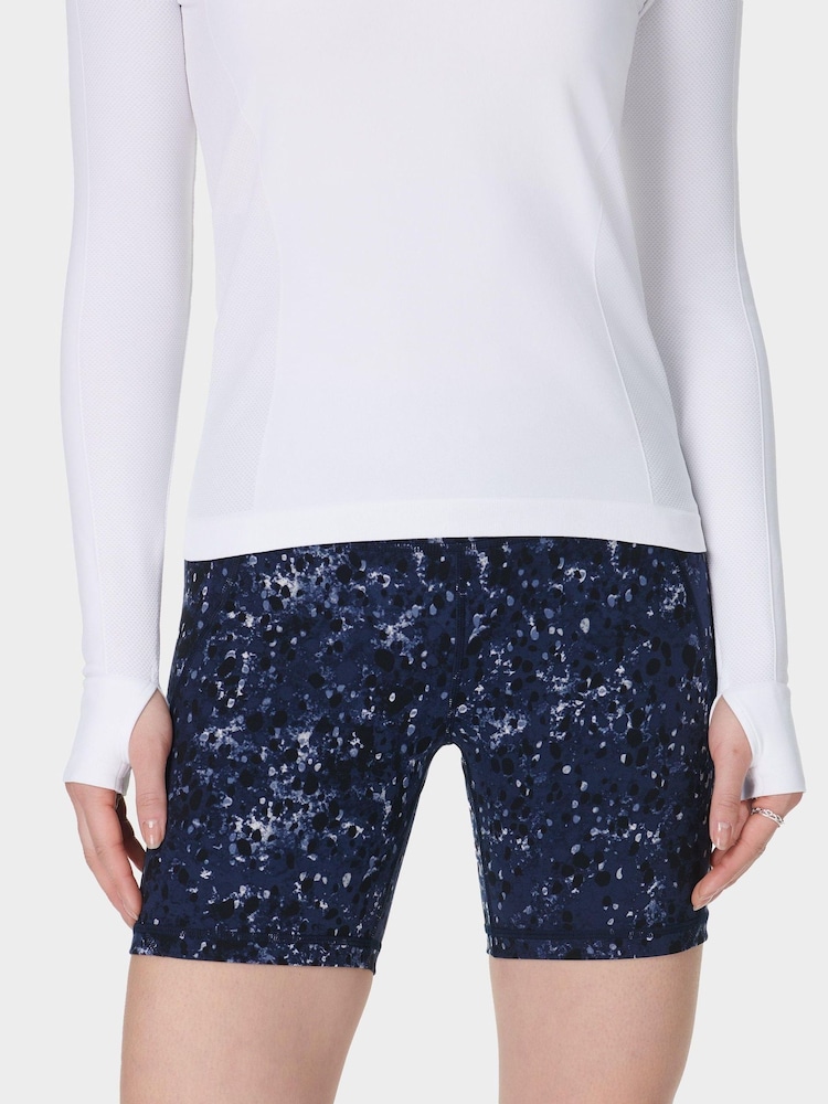 Sweaty Betty Blue Power 6" Biker Shorts - Image 2 of 8 Sweaty Betty Blue Power 6" Biker Shorts - Image 2 of 8