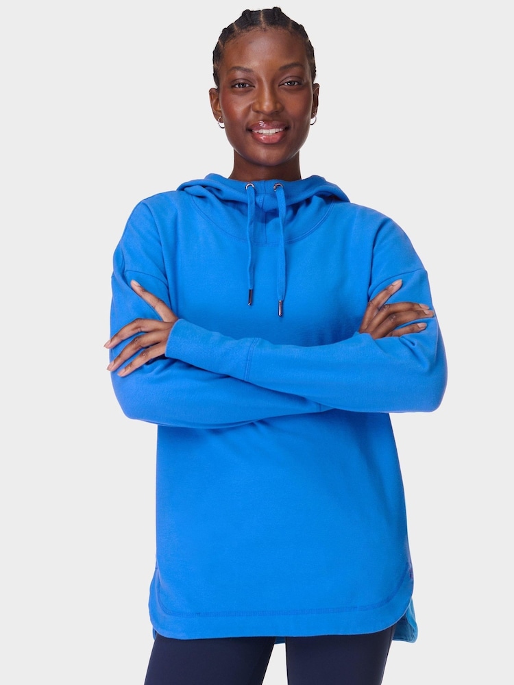 Sweaty Betty Blue Escape Luxe Fleece Hoodie - Image 1 of 7
