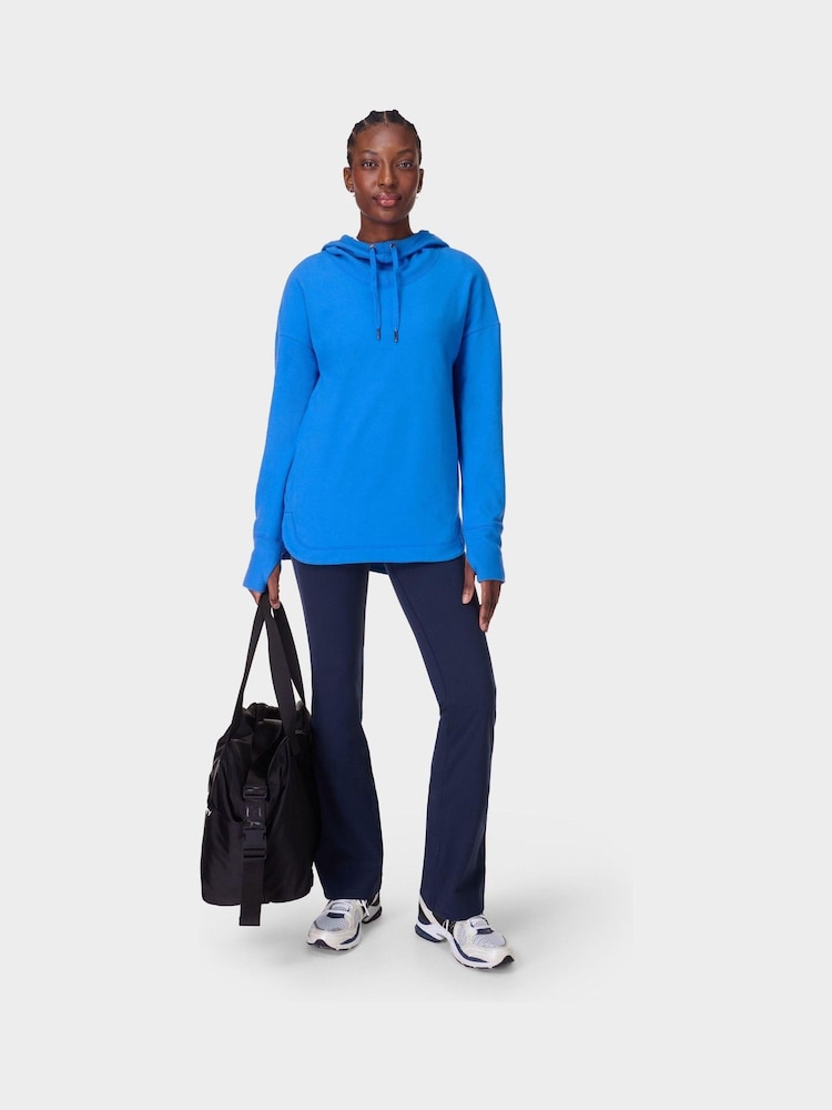 Sweaty Betty Blue Escape Luxe Fleece Hoodie - Image 4 of 7