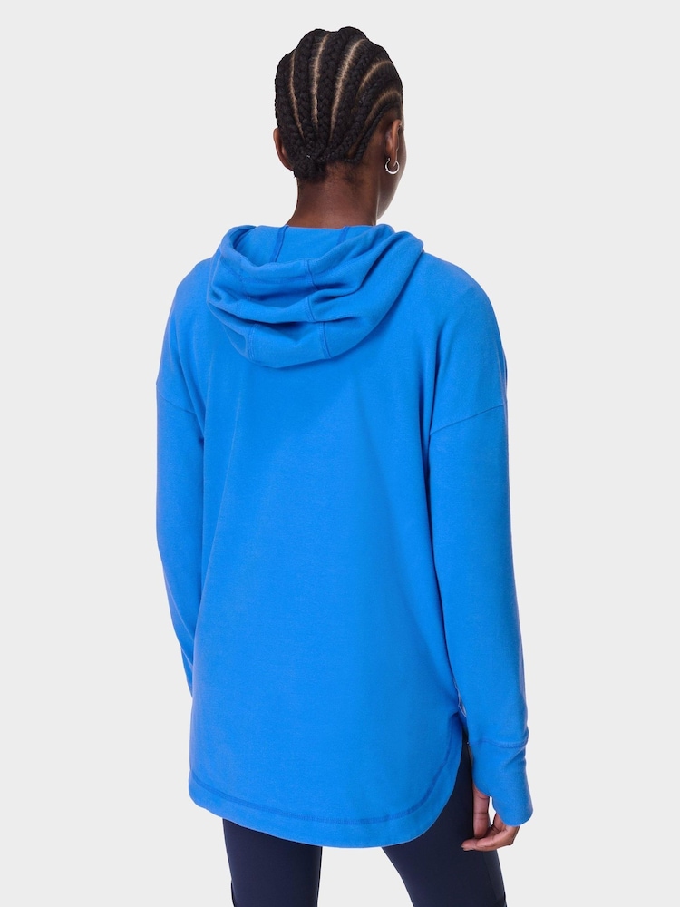 Sweaty Betty Blue Escape Luxe Fleece Hoodie - Image 5 of 7