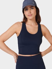 Sweaty Betty Blue All Day Cropped Tank - Image 1 of 5