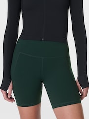 Sweaty Betty Green Power 6" Biker Shorts - Image 3 of 8