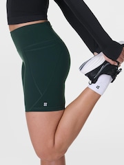 Sweaty Betty Green Power 6" Biker Shorts - Image 5 of 8