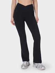 Sweaty Betty Black Power 32 Workout Boot Cut Trouser Wrap Waist - Image 1 of 10