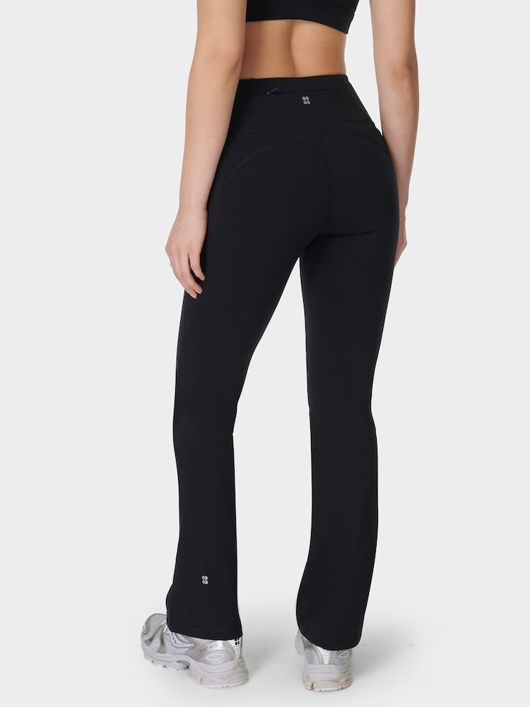 Sweaty Betty Black Power 32 Workout Boot Cut Trouser Wrap Waist - Image 2 of 10