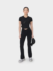 Sweaty Betty Black Power 32 Workout Boot Cut Trouser Wrap Waist - Image 5 of 10