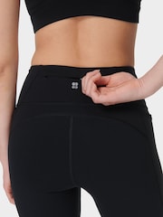 Sweaty Betty Black Power 32 Workout Boot Cut Trouser Wrap Waist - Image 7 of 10