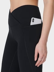 Sweaty Betty Black Power 32 Workout Boot Cut Trouser Wrap Waist - Image 8 of 10
