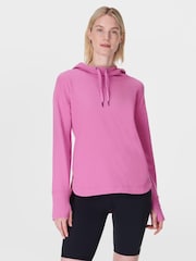 Sweaty Betty Pink Escape Luxe Fleece Hoodie - Image 1 of 6