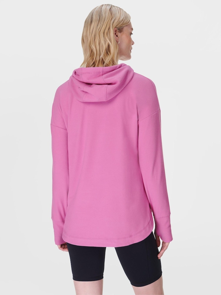 Sweaty Betty Pink Escape Luxe Fleece Hoodie - Image 2 of 6