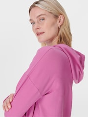 Sweaty Betty Pink Escape Luxe Fleece Hoodie - Image 4 of 6