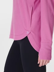 Sweaty Betty Pink Escape Luxe Fleece Hoodie - Image 6 of 6