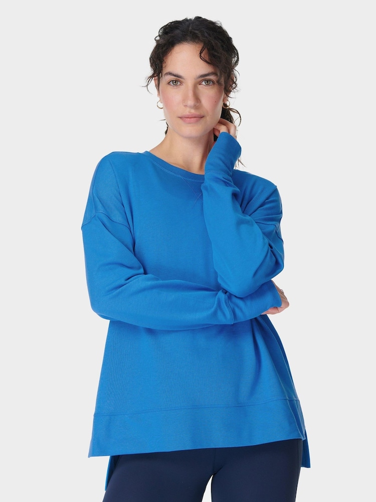 Sweaty Betty Blue Pink After Class Longline Sweatshirt - Image 2 of 7