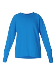 Sweaty Betty Blue Pink After Class Longline Sweatshirt - Image 7 of 7