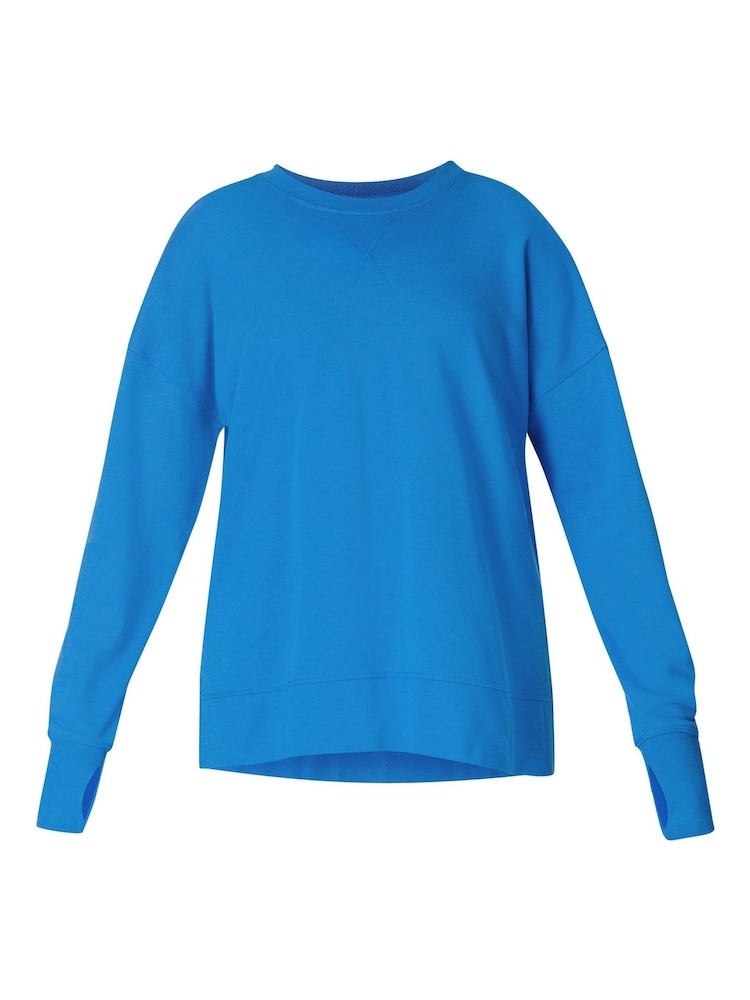 Sweaty Betty Blue Pink After Class Longline Sweatshirt - Image 7 of 7