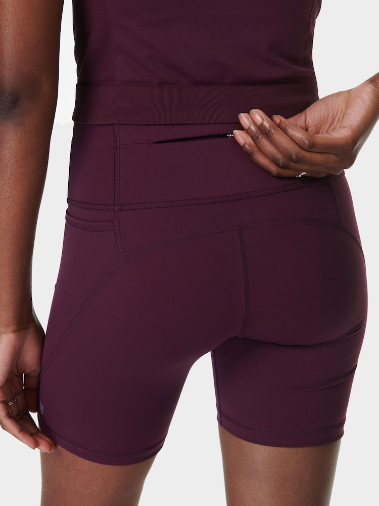 Sweaty Betty Purple Power 6" Biker Shorts - Image 6 of 8