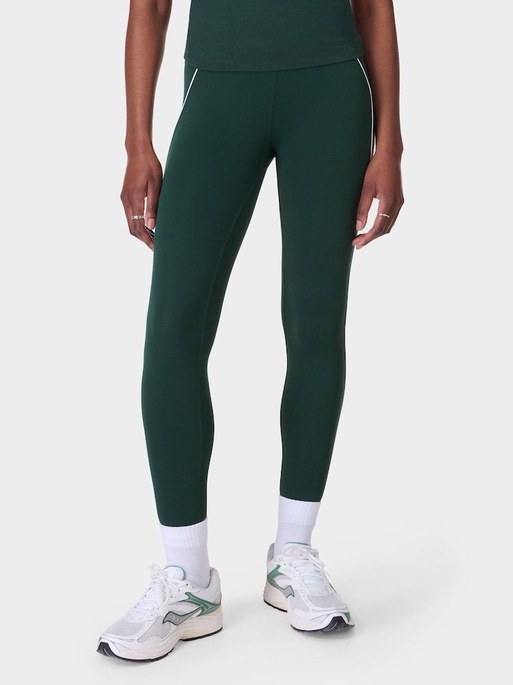 Sweaty Betty Green Full Length All Day 7/8 Embossed Leggings - Image 1 of 9