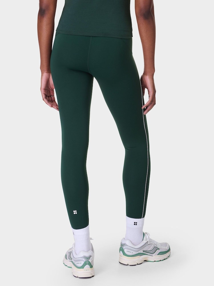 Sweaty Betty Green Full Length All Day 7/8 Embossed Leggings - Image 2 of 9