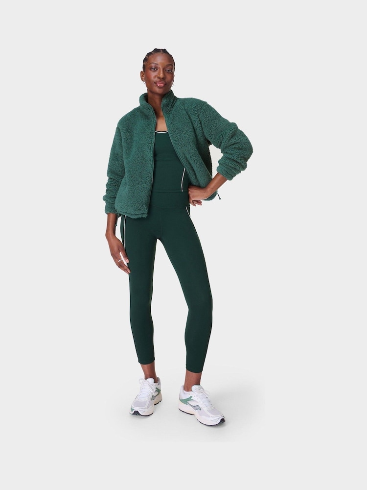Sweaty Betty Green Full Length All Day 7/8 Embossed Leggings - Image 5 of 9