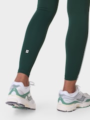 Sweaty Betty Green Full Length All Day 7/8 Embossed Leggings - Image 6 of 9