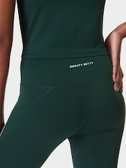Sweaty Betty Green Full Length All Day 7/8 Embossed Leggings - Image 8 of 9