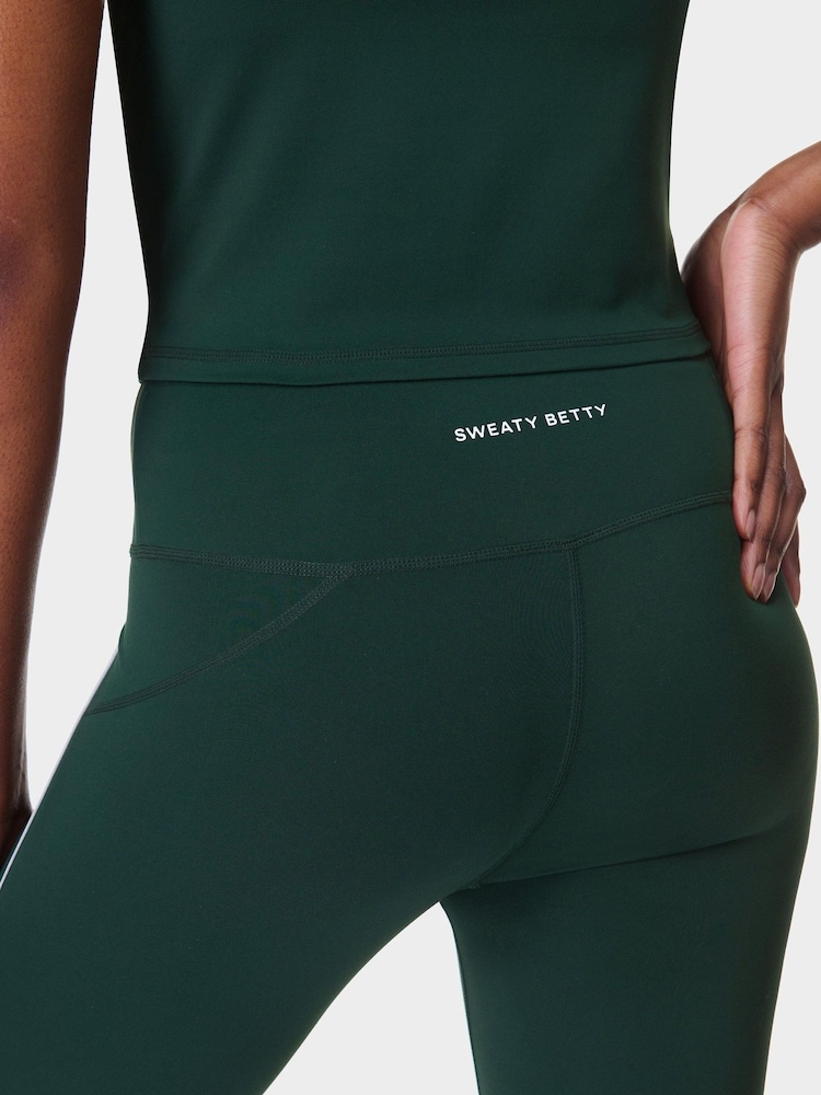 Sweaty Betty Green Full Length All Day 7/8 Embossed Leggings - Image 8 of 9
