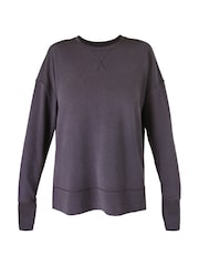 Gris - Sudadera larga de polar rosa After Class de Sweaty Betty - Imagen 7 de 7