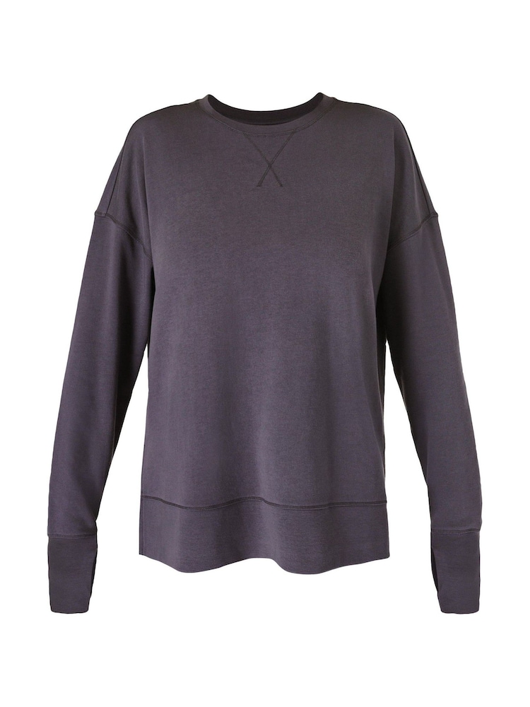 Gris - Sudadera larga de polar rosa After Class de Sweaty Betty - Imagen 7 de 7
