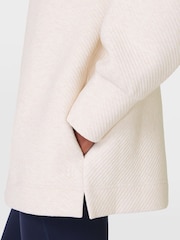 Sweaty Betty Cream Radiant Half Zip Sweatshirt - Image 6 of 7
