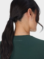 Sweaty Betty Green Essential Sculpt Short Sleeve Top - Image 4 of 5