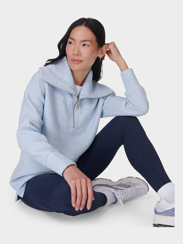 Sweaty Betty Blue Radiant Half Zip Sweatshirt - Image 4 of 7