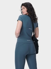 Sweaty Betty Blue All Day Cropped T-Shirt - Image 4 of 7