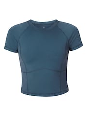 Sweaty Betty Blue All Day Cropped T-Shirt - Image 7 of 7