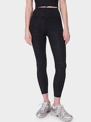 Sweaty Betty Chrome Black Full Length All Day 7/8 Embossed Leggings - Image 4 of 8