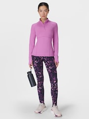 Sweaty Betty Pink Pro Run Half Zip Fleece - Image 3 of 8