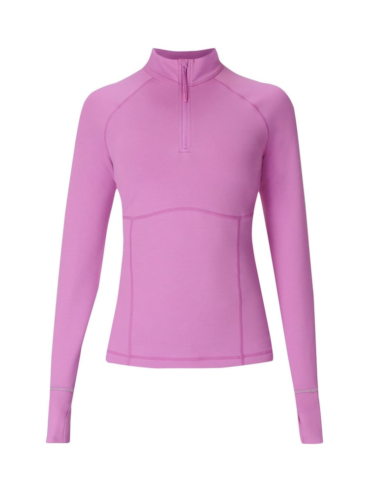 Sweaty Betty Pink Pro Run Half Zip Fleece - Image 8 of 8