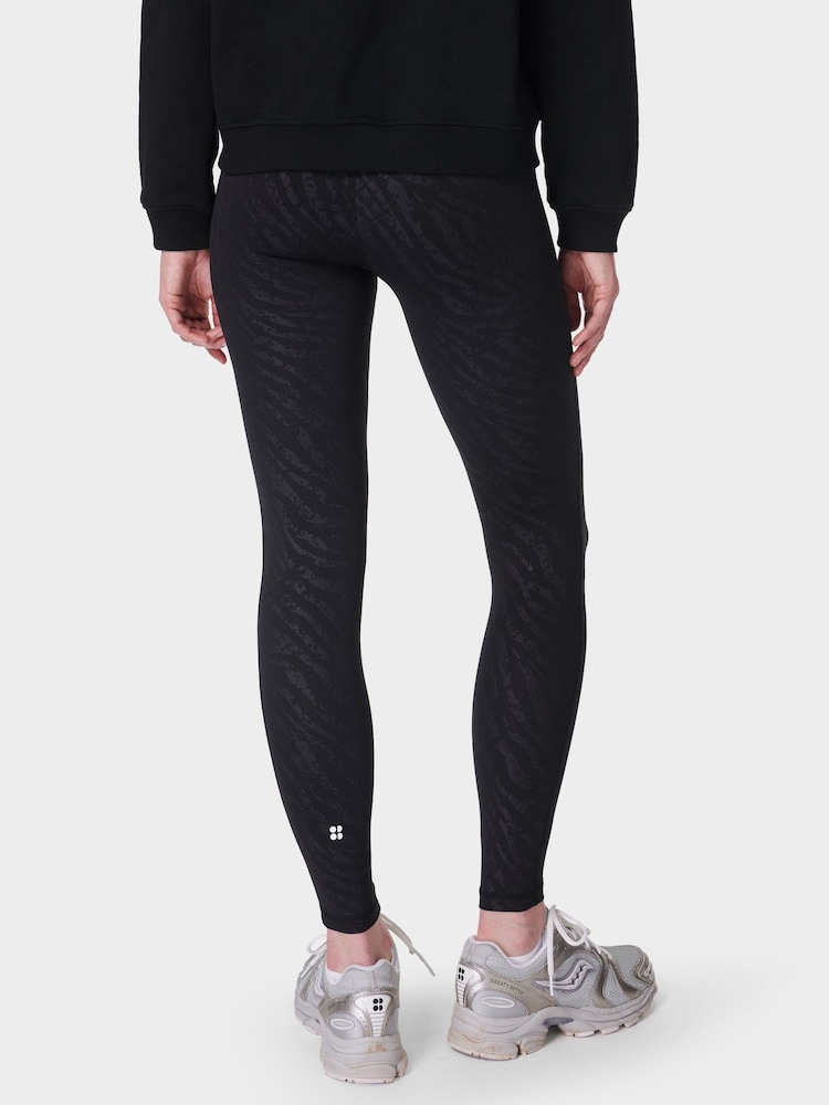 Sweaty Betty Chrome Black 7/8 Length All Day 7/8 Embossed Leggings - Image 2 of 8