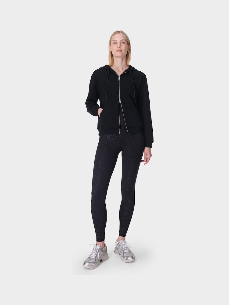Sweaty Betty Chrome Black 7/8 Length All Day 7/8 Embossed Leggings - Image 6 of 8