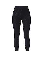 Sweaty Betty Chrome Black 7/8 Length All Day 7/8 Embossed Leggings - Image 8 of 8