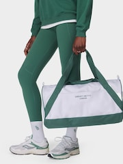 Sweaty Betty Green Canvas Duffel 100% Cotton Bag - Image 5 of 5