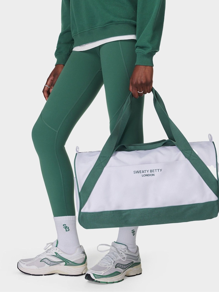 Sweaty Betty Green Canvas Duffel 100% Cotton Bag - Image 5 of 5